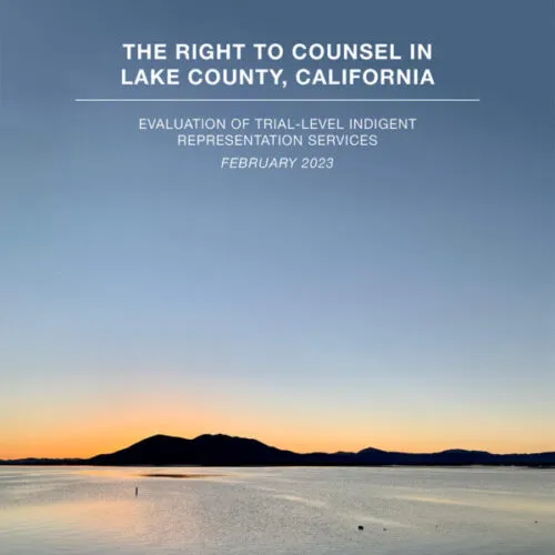 The Right to Counsel in Lake County, California